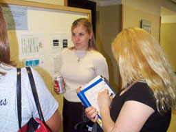 Marisa Osswalt presents to students