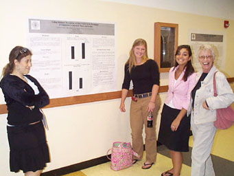 Kristina Chomick, Jamie Versace and Cagney Rignaldi with Professor Braginsky