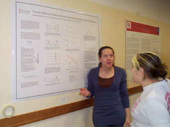 Caitlin Quinn ' 07 describes her chemistry research on NMR studies of short helical peptides